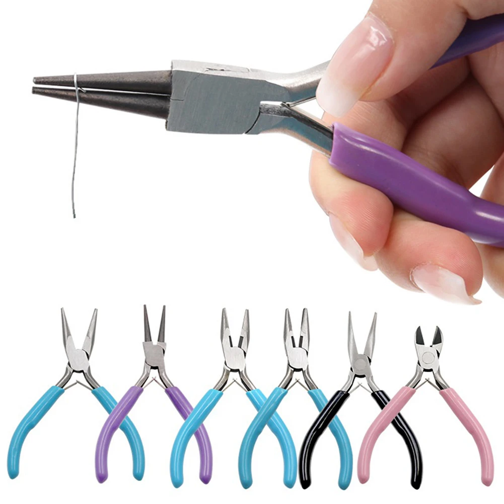 1pcs Small Pliers Jewelry Accessories Stainless Steel Tong Head Non-slip Handle Repair Making Round Nose Needle Nose Pliers
1pcs Small Pliers Jewelry Accessories Stainless Steel Tong Head Non-slip Handle Repair Making Round Nose Needle Nose Pliers