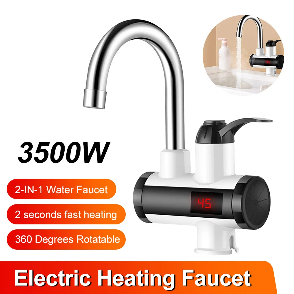 ABS 360 Degrees Rotatable Kitchen Instant Heating Tap Water Heater with LED 1.2m Cable Length IPX4 waterproofing for household
ABS 360 Degrees Rotatable Kitchen Instant Heating Tap Water Heater with LED 1.2m Cable Length IPX4 waterproofing for household