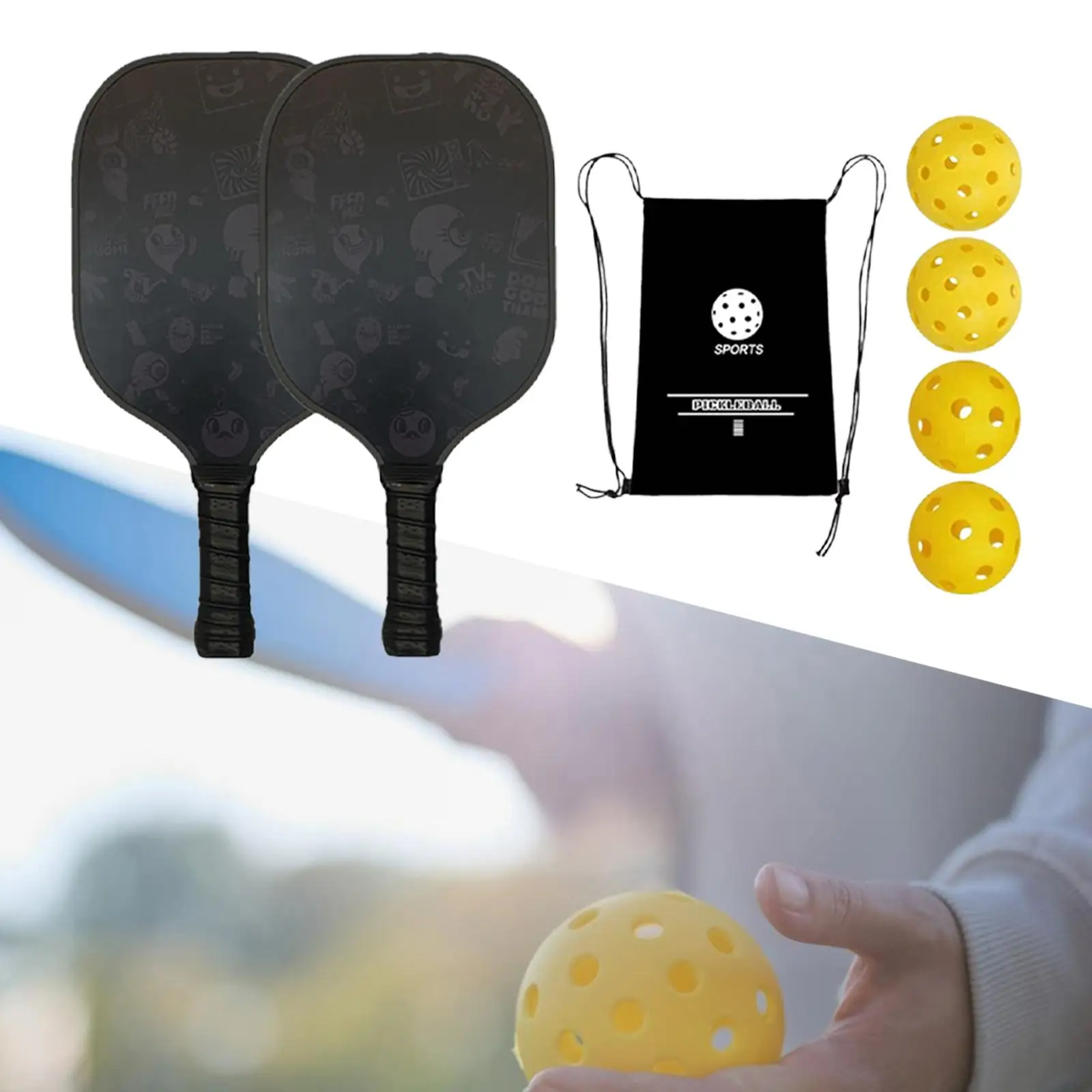 Pickleball Ball Paddles Pickleball Rackets Non Slip Handle 4 Pickleball Balls
Pickleball Ball Paddles Pickleball Rackets Non Slip Handle 4 Pickleball Balls