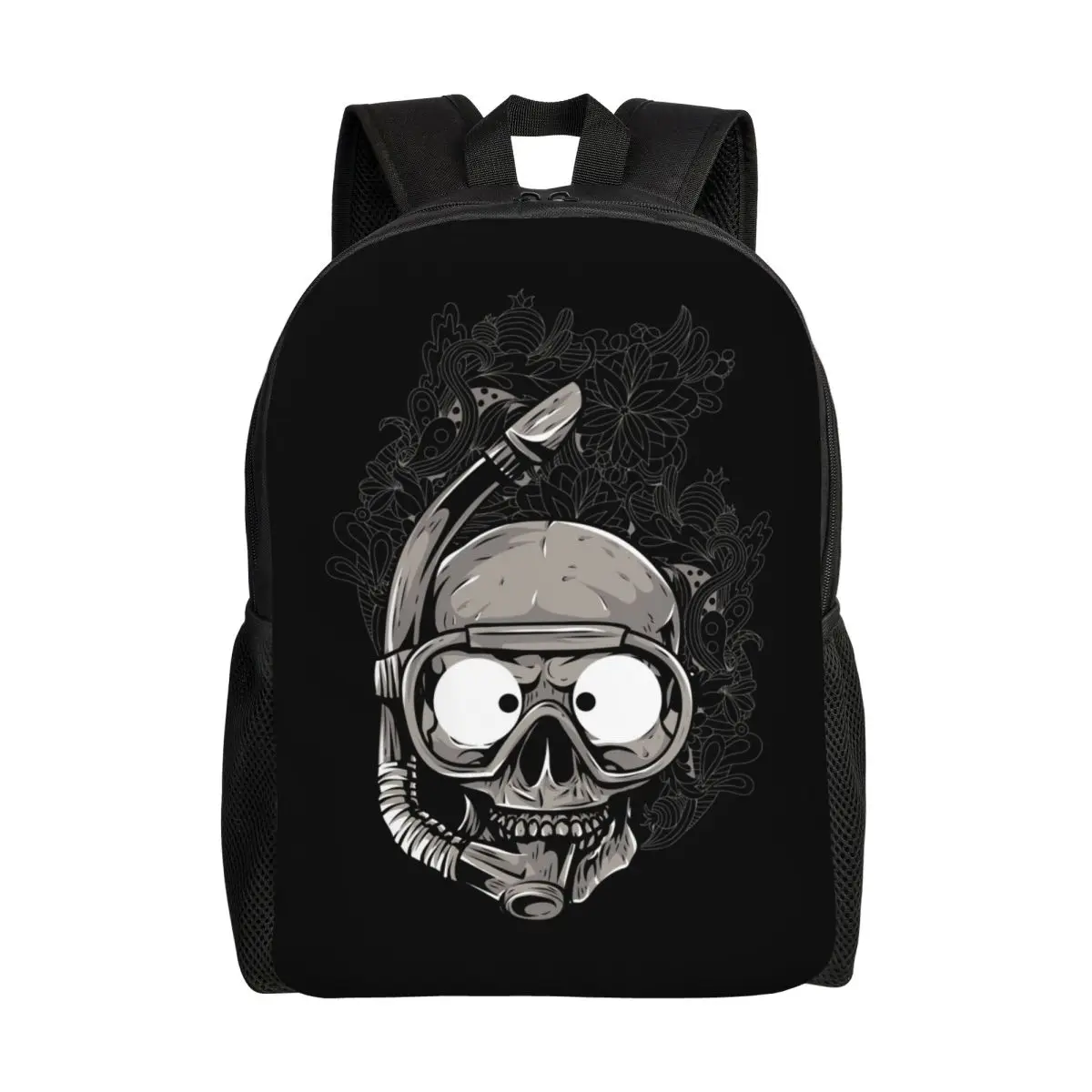 

Scuba Skull Dive Diver Backpacks for Women Men Water Resistant College School Bag Print Bookbags