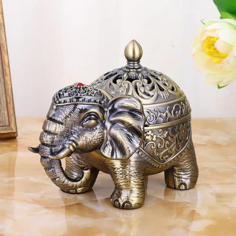 Creative Elephant Metal Incense Burner Bronze/Copper Incense Holder Bukhoor Burner For Home Decoration In 01
Creative Elephant Metal Incense Burner Bronze/Copper Incense Holder Bukhoor Burner For Home Decoration In 01