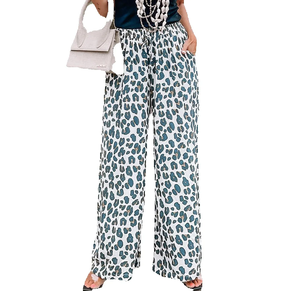 Women's Leopard Print Pocket Wide Leg Pants Printed Straight Casual 7711609 
Women's Leopard Print Pocket Wide Leg Pants Printed Straight Casual 7711609