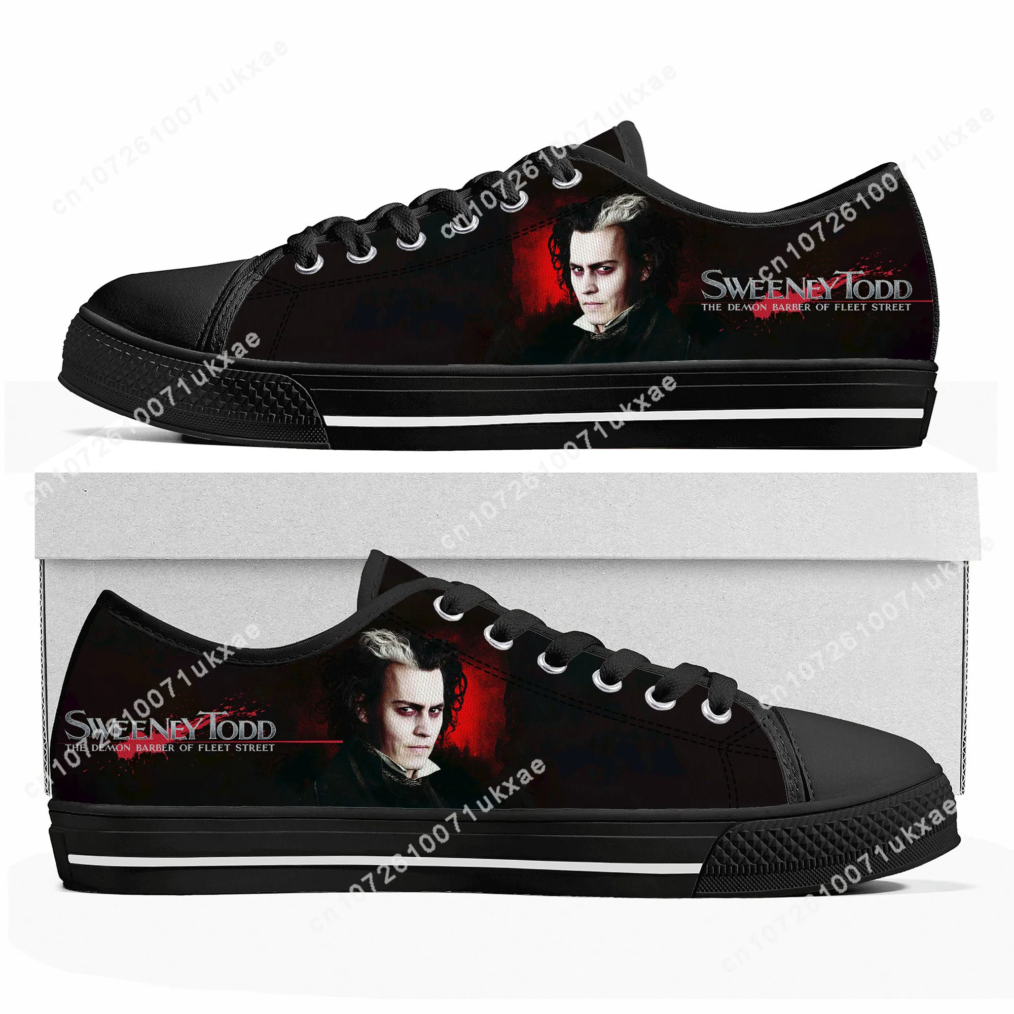 

Sweeney Todd The Demon Barber of Fleet Street Low Top Sneakers Mens Womens Teenager Canvas Sneaker Casual Shoes Customize Shoe