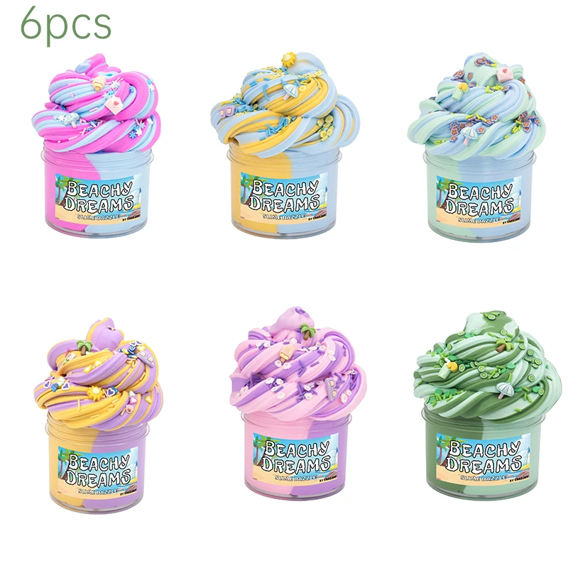 

Slime Charms Kit for Kid Cotton Butter Mud Foam Glue DIY Non Stick Hands Children Decompression Toys Enfant Anti Stress