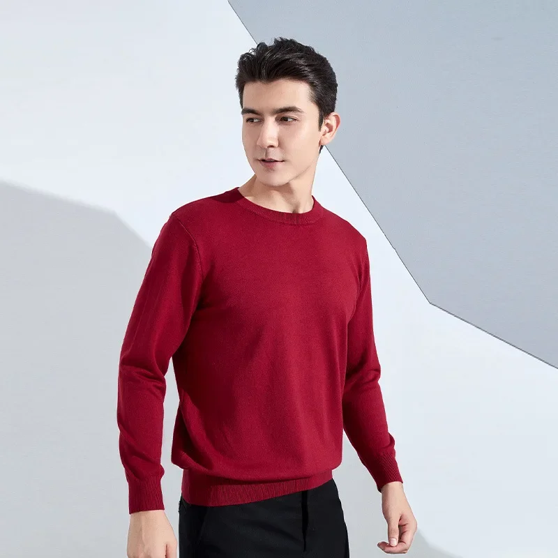 Autumn Winter Men Cashmere Sweater O-neck Soft Warm Pullovers Male Loose Knitted Shirt Korean men's winter blouse 35 S242d6f359671480493da732885099c90J
