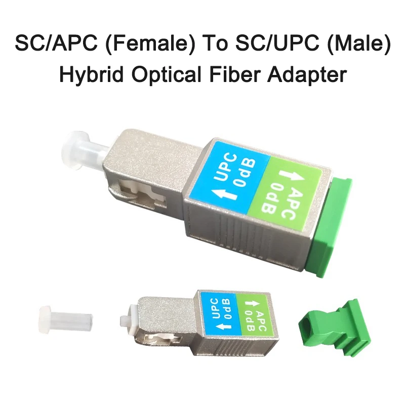 

Fiber Optic Connector FTTH SC/APC Female to SC/UPC Male Hybrid Fiber Optical Adapter Flange Coupler Single-mode Simplex SC/LC