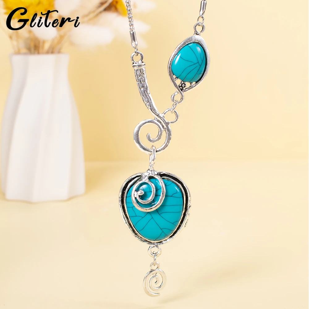 

Винтажное ожерелье GEITERI с подвеской из натурального камня улитки для женщин и девушек, серебристая Цепочка-чокер, модные ювелирные изделия, искусственные подарки