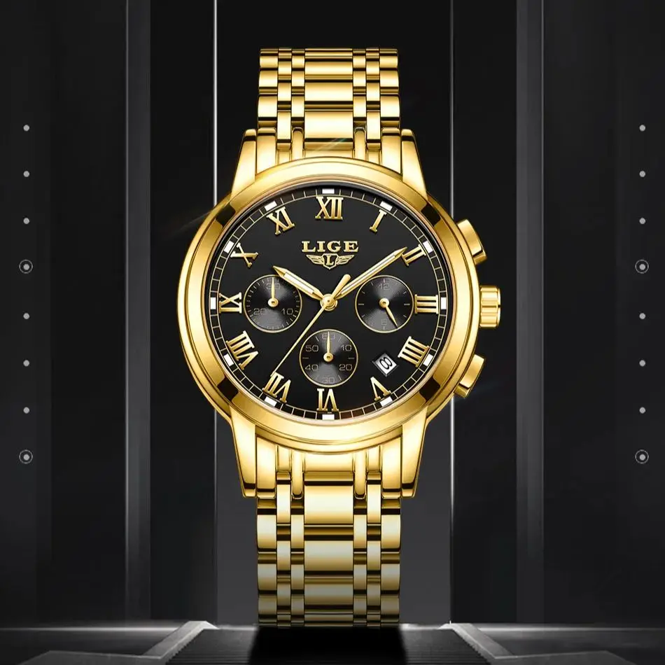 

2024 Latest Watch Men LIGE Fashion Sport Quartz Clock Mens Watches Top Brand Luxury Business Waterproof Watch Relogio Masculino