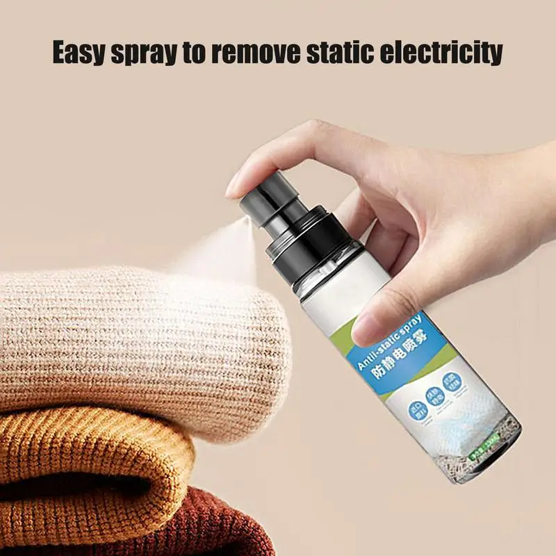 

100ml Anti Static Remover And Cling Eliminator Anti Static Spray Multifunction Quick Static Electricity Removal For Clothes