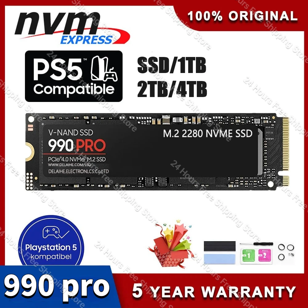 New 990 PRO 7450MB/s SSD NVMe M.2 2280 PCIe 4.0x4 4TB 2TB 1TB Internal Solid State Hard Disk 8TB M2 SSD Drive for PS5 Laptop PC
New 990 PRO 7450MB/s SSD NVMe M.2 2280 PCIe 4.0x4 4TB 2TB 1TB Internal Solid State Hard Disk 8TB M2 SSD Drive for PS5 Laptop PC