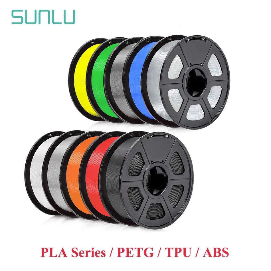 

SUNLU 1.75mm PLA / ABS/ PETG / PLAMETA/ PLAMATTE/ TPU / SIlk PLA / PLA+ 3D Filament For FDM 3D Printer 0.5/1KG/Roll Fast