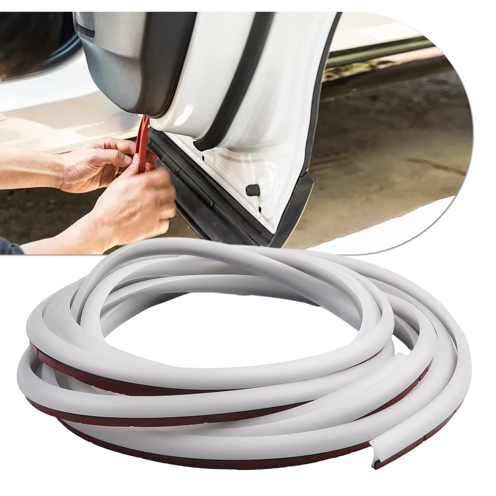 White 4M Sealing Strip 1pc EPDM Rubber With Adhesive Double-Sided Tape Brand New Durable Hote Sale Professional
White 4M Sealing Strip 1pc EPDM Rubber With Adhesive Double-Sided Tape Brand New Durable Hote Sale Professional