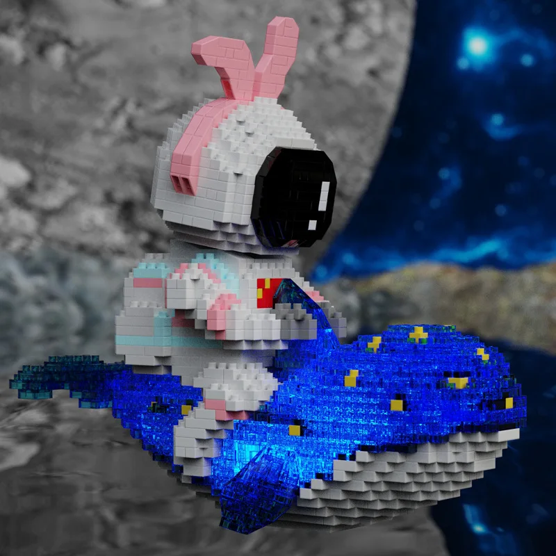 1450pcs+ Dreamy Blue Whale Astronaut Micro Building Block Earth Spaceman Diamond Mini Brick Model Toys For Kid Gift With Light
1450pcs+ Dreamy Blue Whale Astronaut Micro Building Block Earth Spaceman Diamond Mini Brick Model Toys For Kid Gift With Light
