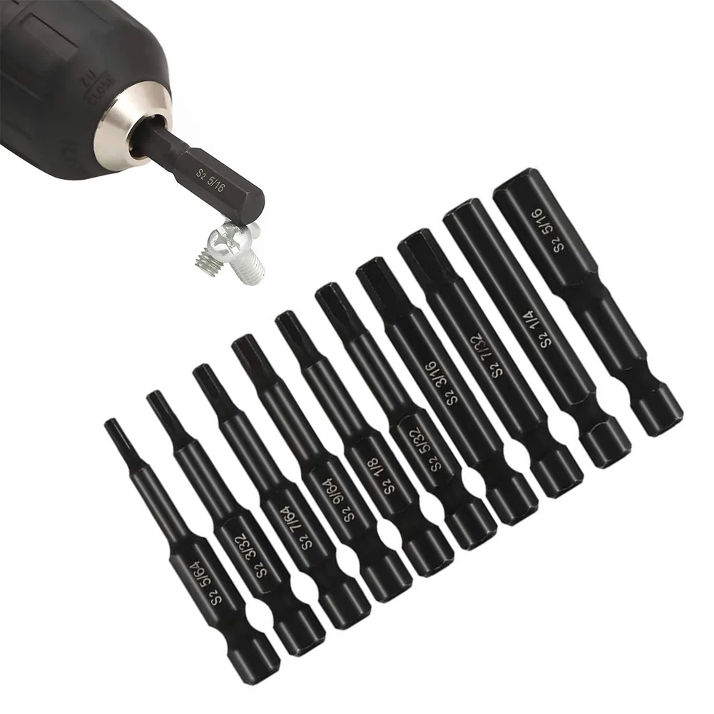 10Pcs/Set 50mm SAE Hex Head Drill Bit Set 1/4Inch Shank Quick Release Magnetic Hex Screwdrivers Bit Set
10Pcs/Set 50mm SAE Hex Head Drill Bit Set 1/4Inch Shank Quick Release Magnetic Hex Screwdrivers Bit Set