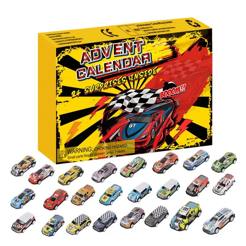 

Christmas Countdown For Kids Advent Calendar With Drawers 24 Day Countdown With 24 Different Race Cars Cool Christmas Gift