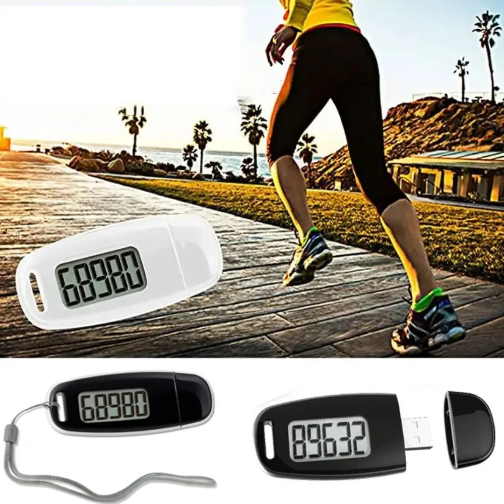 

USB Rechargeable 3D Pedometer Backlight 3D Tri-Axis Sensor Fitness Tracker Accurate Removable Clip Daily Target Monitor Women