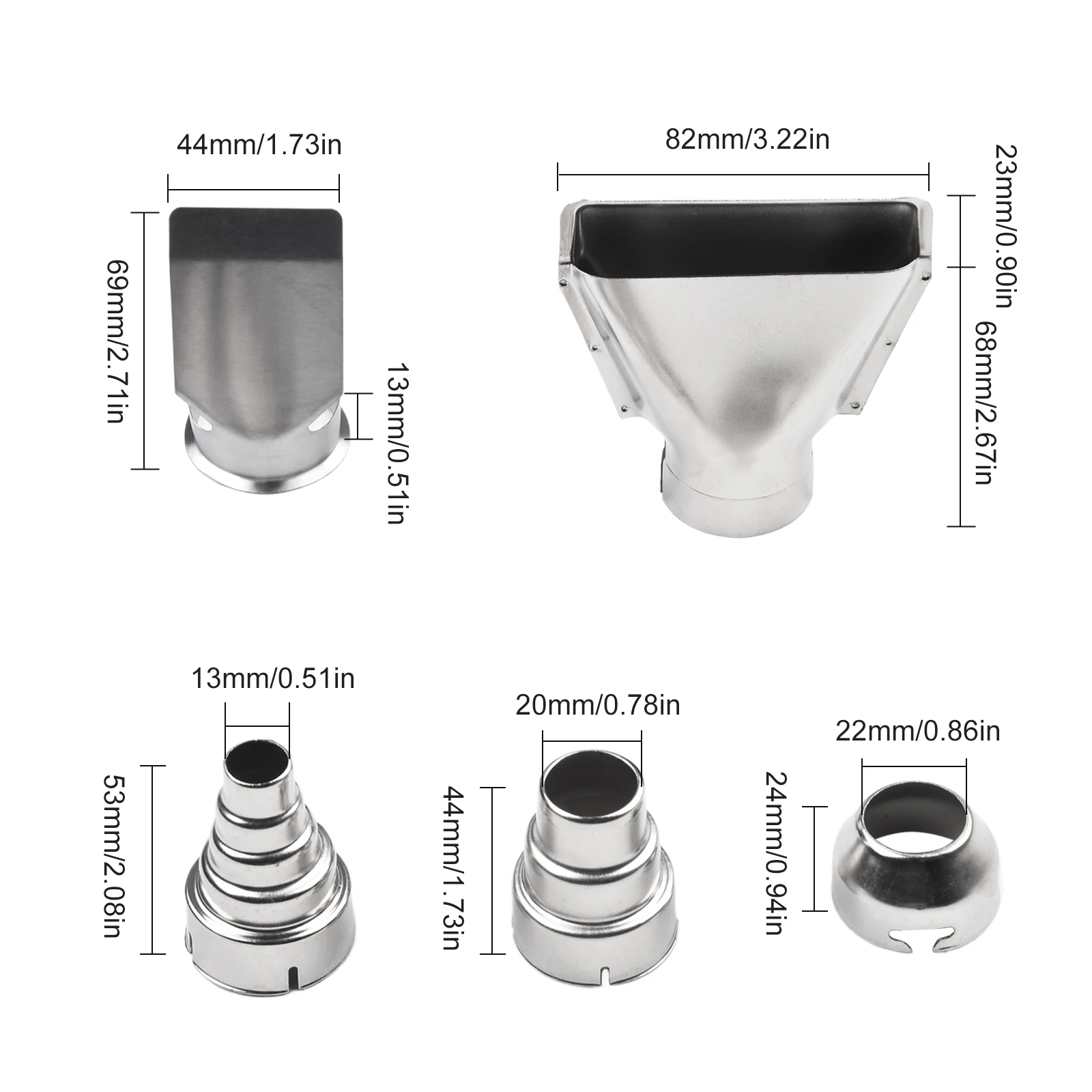 5Pcs/set Hot Air Wand Heat Resisting Nozzles 35mm Diameter Heat Wand Nozzle Universal For Soldering Station Nozzle Tool Supplies
5Pcs/set Hot Air Wand Heat Resisting Nozzles 35mm Diameter Heat Wand Nozzle Universal For Soldering Station Nozzle Tool Supplies