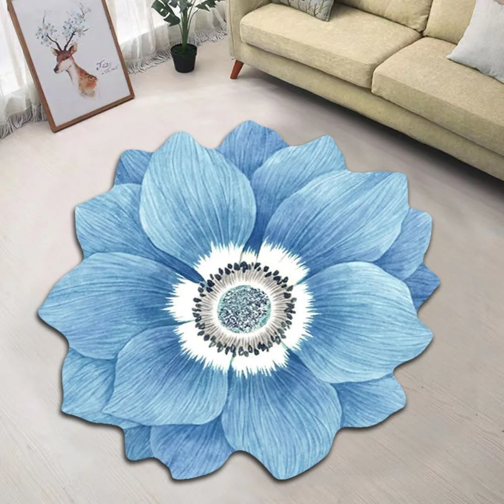 

2023 Soft Water Absorbing For Living Room Sofa Decor Flower Shaped Household Area Rugs Entry Door Mat Carpets Floor Mat