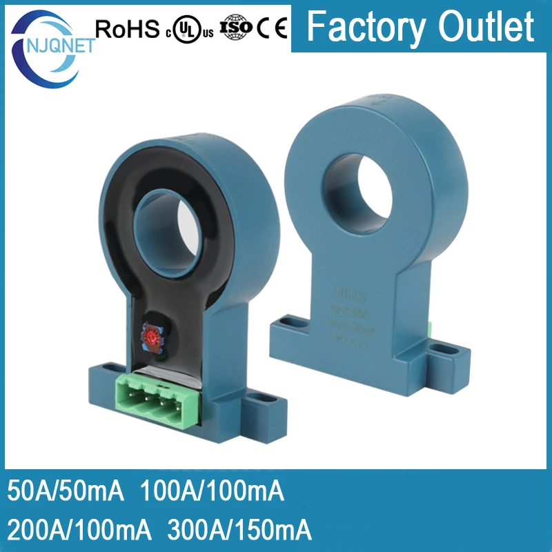 

Hall current sensor transformer measurement QNHC6 AC/DC 50A 50mA 100A 100mA 200A 100mA 300A 150mA Closed loop current transducer