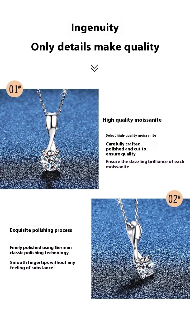 Moissanite Pendant on Luxury High Grade 1 Carat Rotating Bow Necklace Sterling Silver Wedding Engagement Jewelry 4 Mallzona S243dd19906e844f3a91b20aef41d5b63z Moissanite Pendant on Luxury High Grade 1 Carat Rotating Bow Necklace Sterling Silver Wedding Engagement Jewelry Mallzona