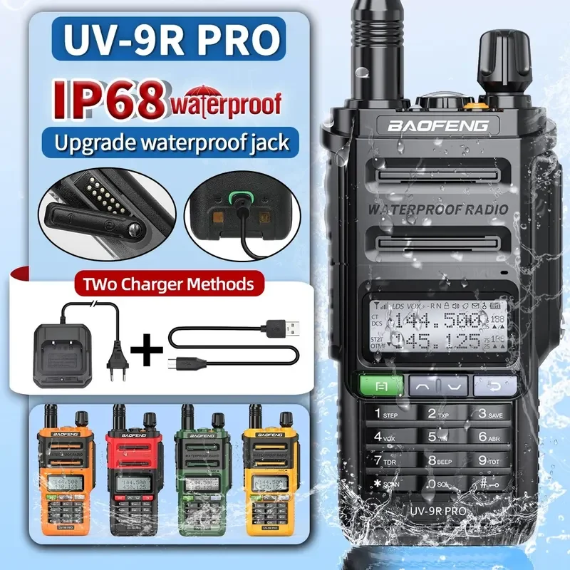 Портативная рация Baofeng UV 9R PRO V1, мощная Двухдиапазонная Водонепроницаемая радиостанция УВЧ/Type-C с защитой класса IP68, обновленная CB радиостанция с большим радиусом действия, УФ 9R
Портативная рация Baofeng UV 9R PRO V1, мощная Двухдиапазонная Водонепроницаемая радиостанция УВЧ/Type-C с защитой класса IP68, обновленная CB радиостанция с большим радиусом действия, УФ 9R