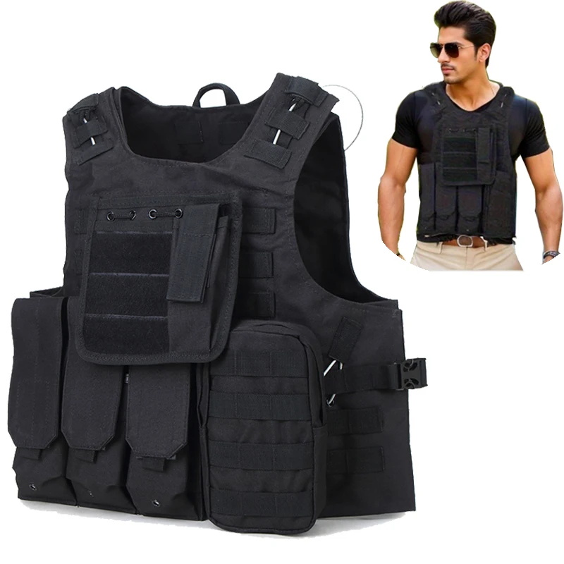 

Tactical Vest For Airsoft Paintball Body Armor Camouflage Military Combat Assault Plate Carrier Molle Vest Outdoor Hunting Vest