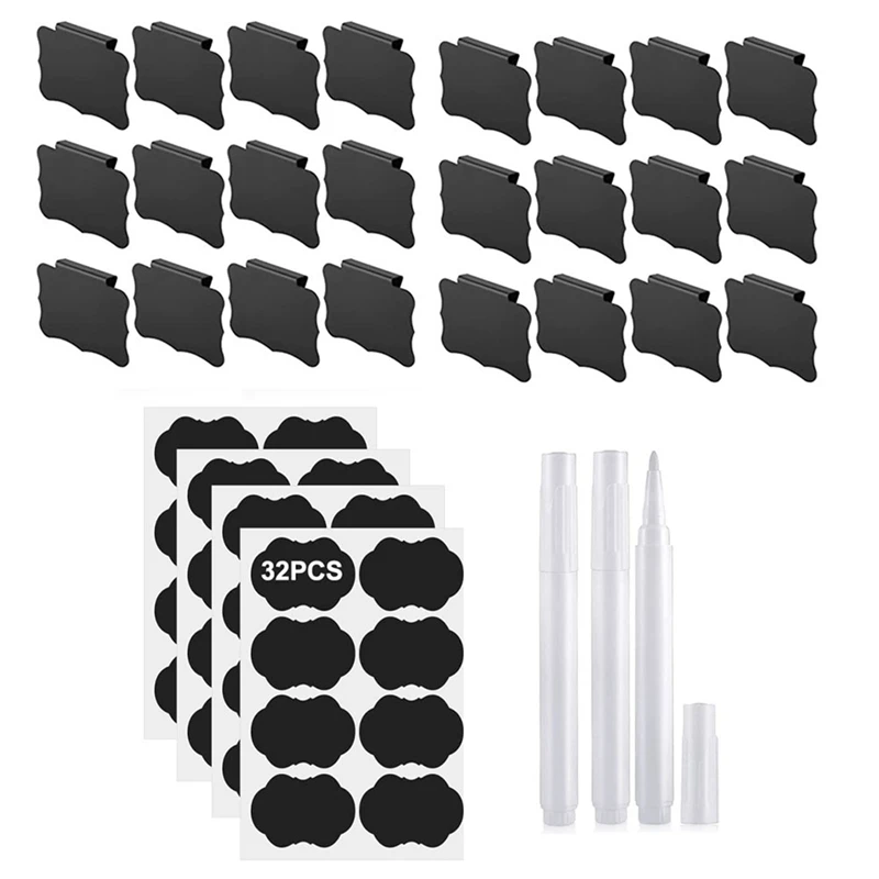 24PCS Labels For Storage Bins With 3 Chalk Marker Black Black For Storage Bins Pantry Labels Clip Label Holder
24PCS Labels For Storage Bins With 3 Chalk Marker Black Black For Storage Bins Pantry Labels Clip Label Holder