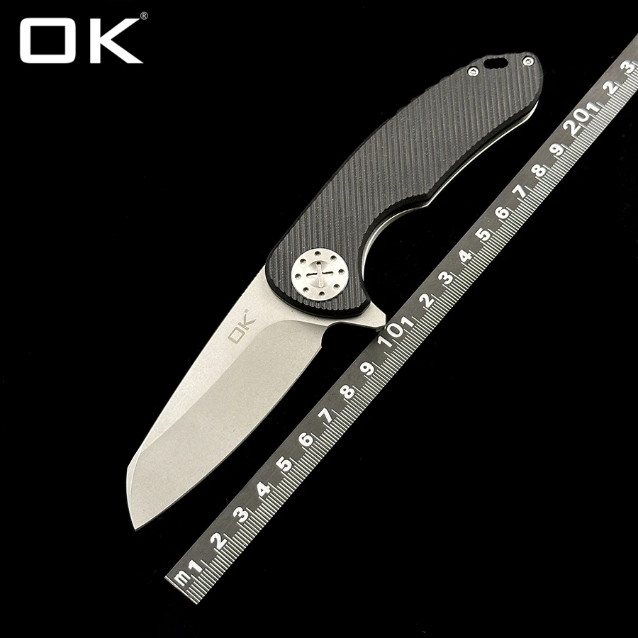 OK-D4 Model G10 Handle High quality Bearing Folding Knife Outdoor Camping Hunting Pocket Tactical Self defense EDC Tool Knife 
OK-D4 Model G10 Handle High quality Bearing Folding Knife Outdoor Camping Hunting Pocket Tactical Self defense EDC Tool Knife