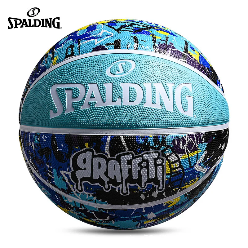 

Spalding Basketball College Student Training Competition Blue Ball Rubber Cement Floor Durable Indoor and Outdoor