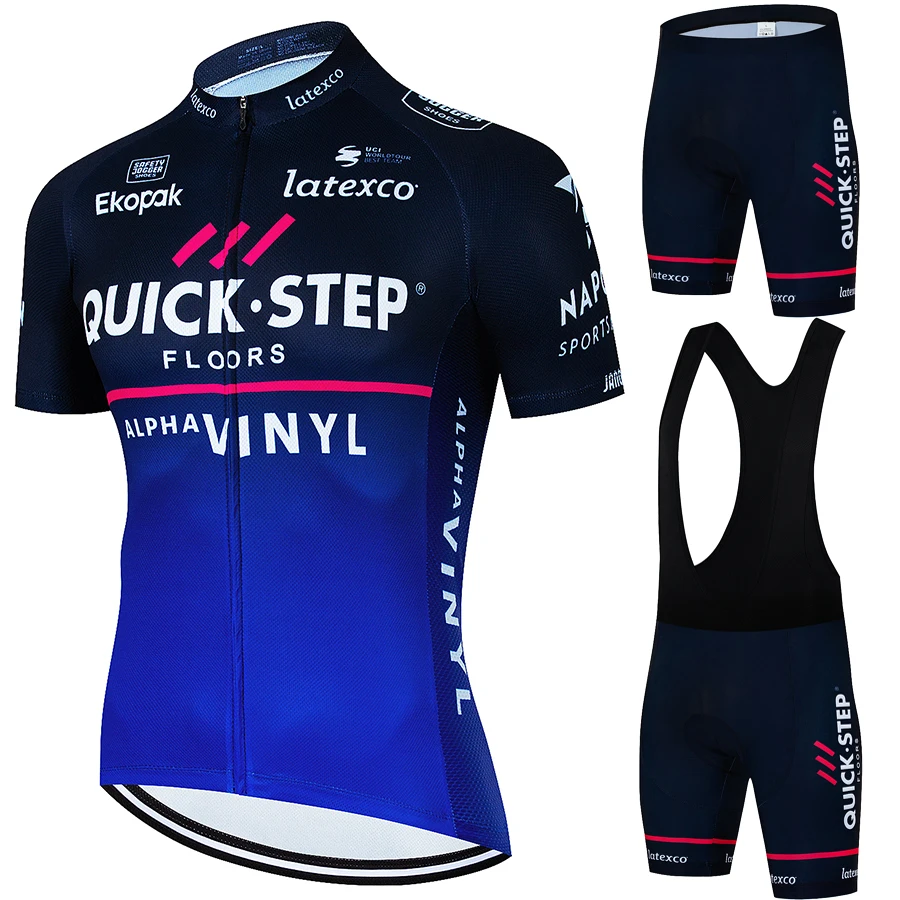 

QUICK STEP Cycling Man Jersey Men Set Suit Men's Bike Clothing Mtb Shorts Pants Bib Mens Sets Summer 2024 Tricuta Jerseys Outfit