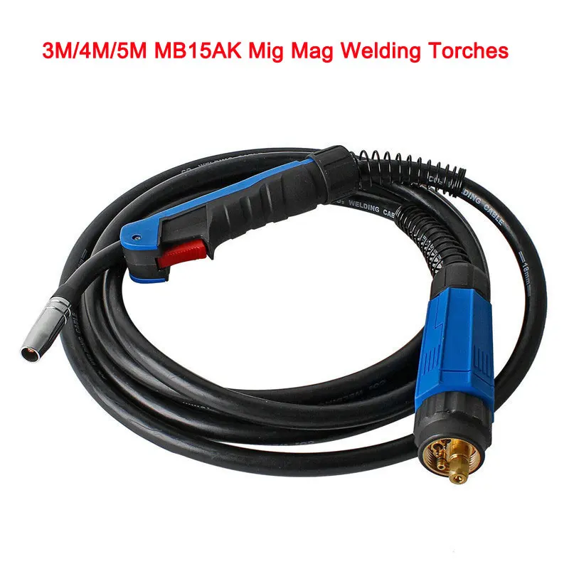 

15AK Mig Mag Welding Torches Accessories 3M/4M/5M MB15AK Weld Torch/Gun with Europ Connector for Mig Co2 Welding Equipment Tool