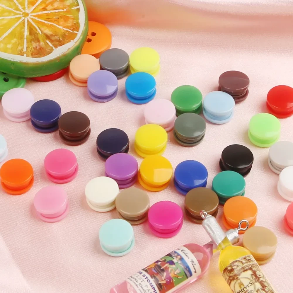 

20Sets 12MM Resin Round Buttons Snaps T5 Fasteners Quilt Cover Sheet For Baby Clothing Press Stud Embellishment Accessories