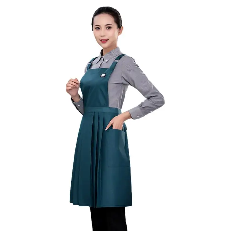 

Adjustable Apron Skirt Straps Adjustable Aprons With Stylish Pleats Comfortable To Wear Women Aprons For Flower Store Nail Salon