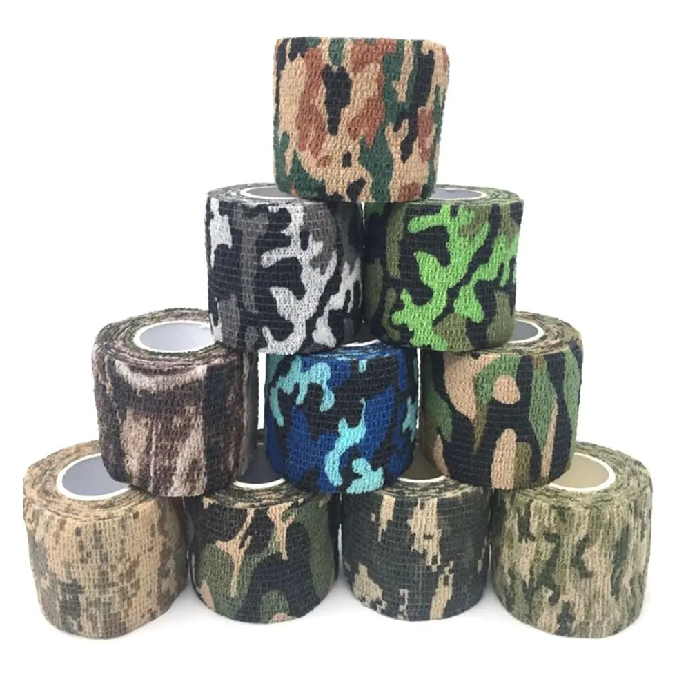 

2024 New Non-woven Outdoor Camouflage Bandage Field Riding Decoration Elastic Finger Ankle Self-adhesive Bandage Fast shipping