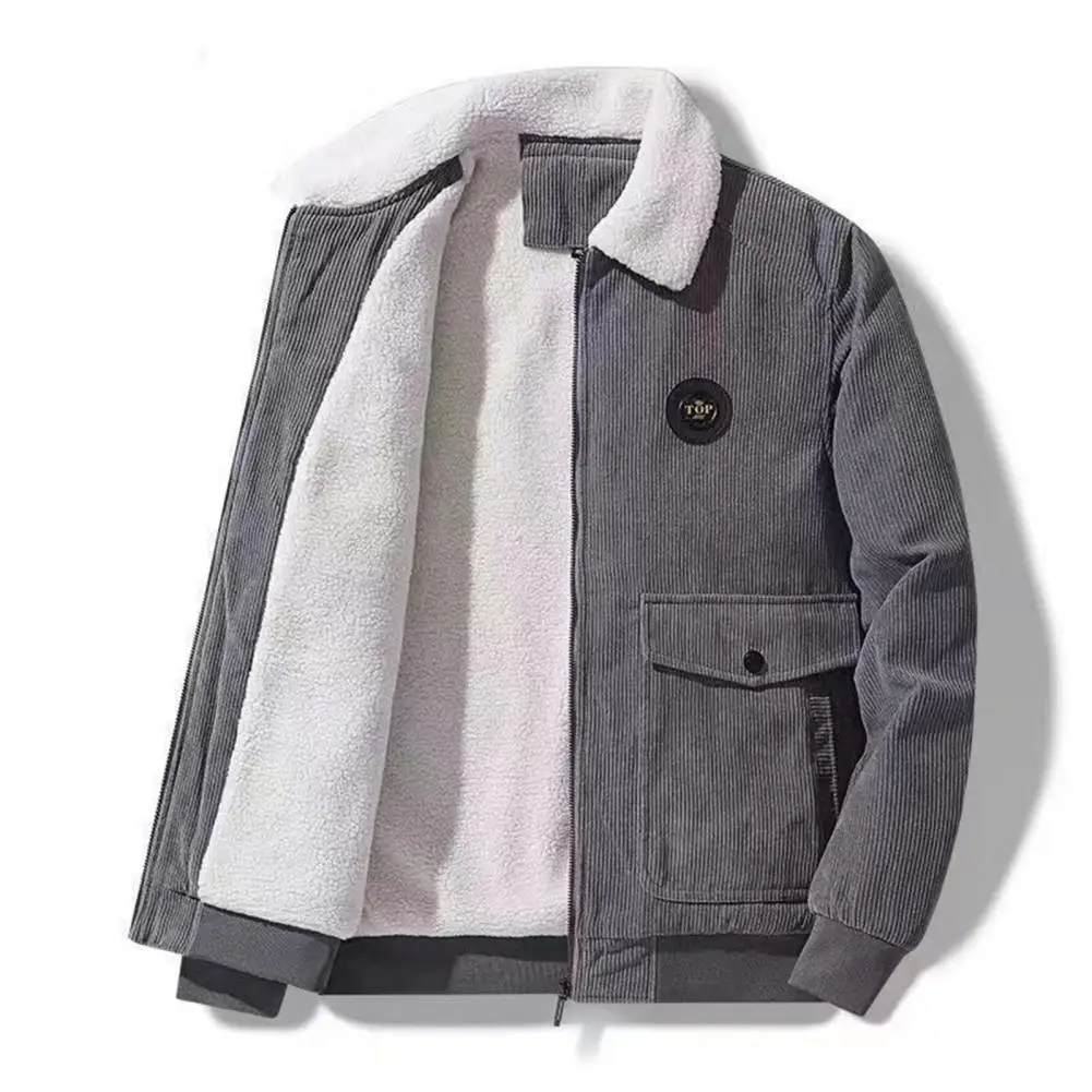 Winter Corduroy Jacket Coat Men Corduroy Coat Stylish Men's Corduroy Jacket with Lapel Flap Pockets Fleece Lining Autumn Winter
Winter Corduroy Jacket Coat Men Corduroy Coat Stylish Men's Corduroy Jacket with Lapel Flap Pockets Fleece Lining Autumn Winter