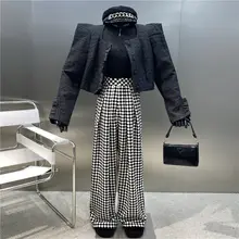 Elegant Plaid Pants Women Spring 2022 Fashion Lattice Trousers High Waist Baggy Casual Oversize Wide Leg Pant MINGLIUSILI
Elegant Plaid Pants Women Spring 2022 Fashion Lattice Trousers High Waist Baggy Casual Oversize Wide Leg Pant MINGLIUSILI