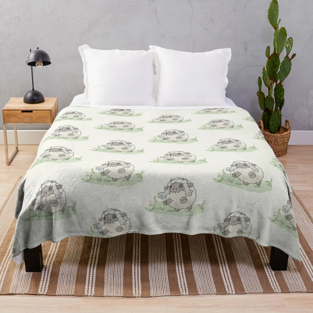 

Cute sheep watercolor Throw Blanket Sofa Blanket Bed linens Soft Bed Blankets Blankets Sofas Of Decoration