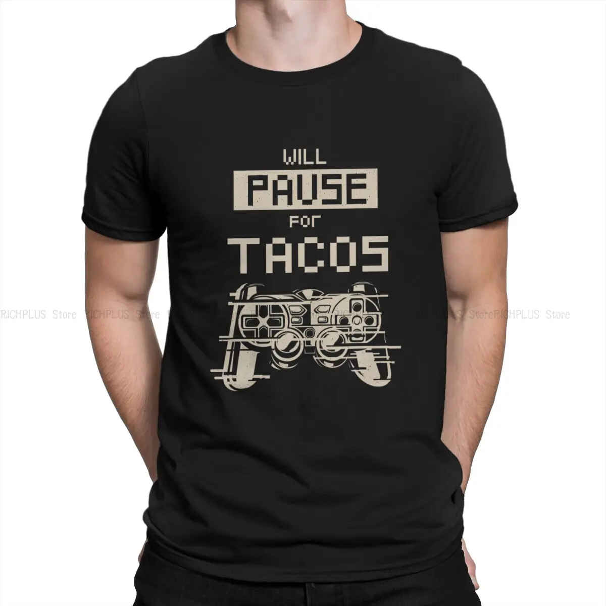 Will Pause For Tacos Gamer TShirt For Men Clothing Novelty Polyester T Shirt Soft
Will Pause For Tacos Gamer TShirt For Men Clothing Novelty Polyester T Shirt Soft