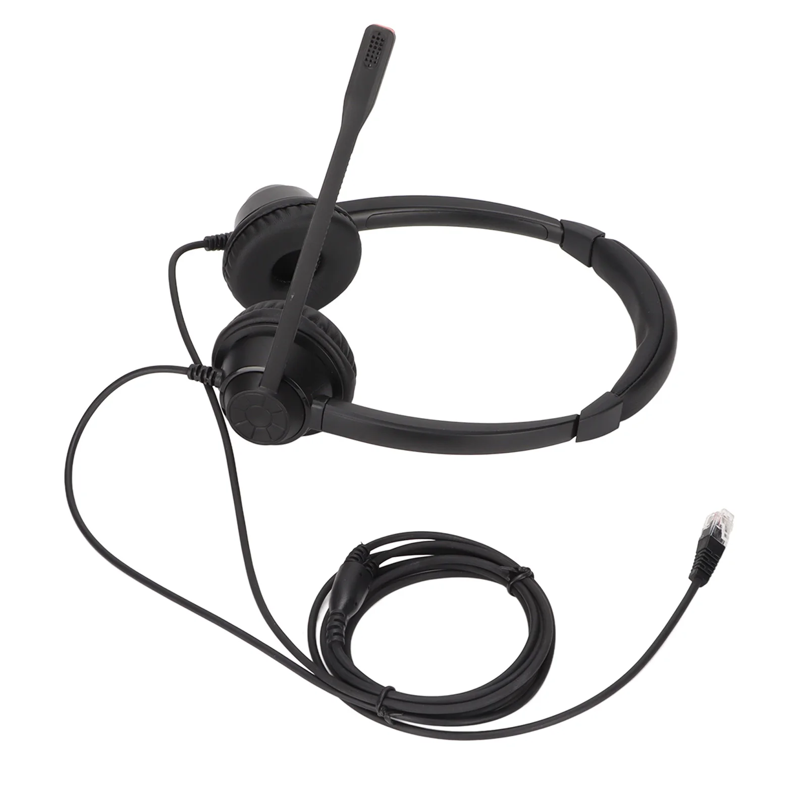 S244aeba80b7f41138e17741f60e2cfbfS RJ9 Telephone Headset Noise Cancelling Binaural Corded Cell Phone Headphone with Mic for VOIP Phone Landline Telephone Headphone