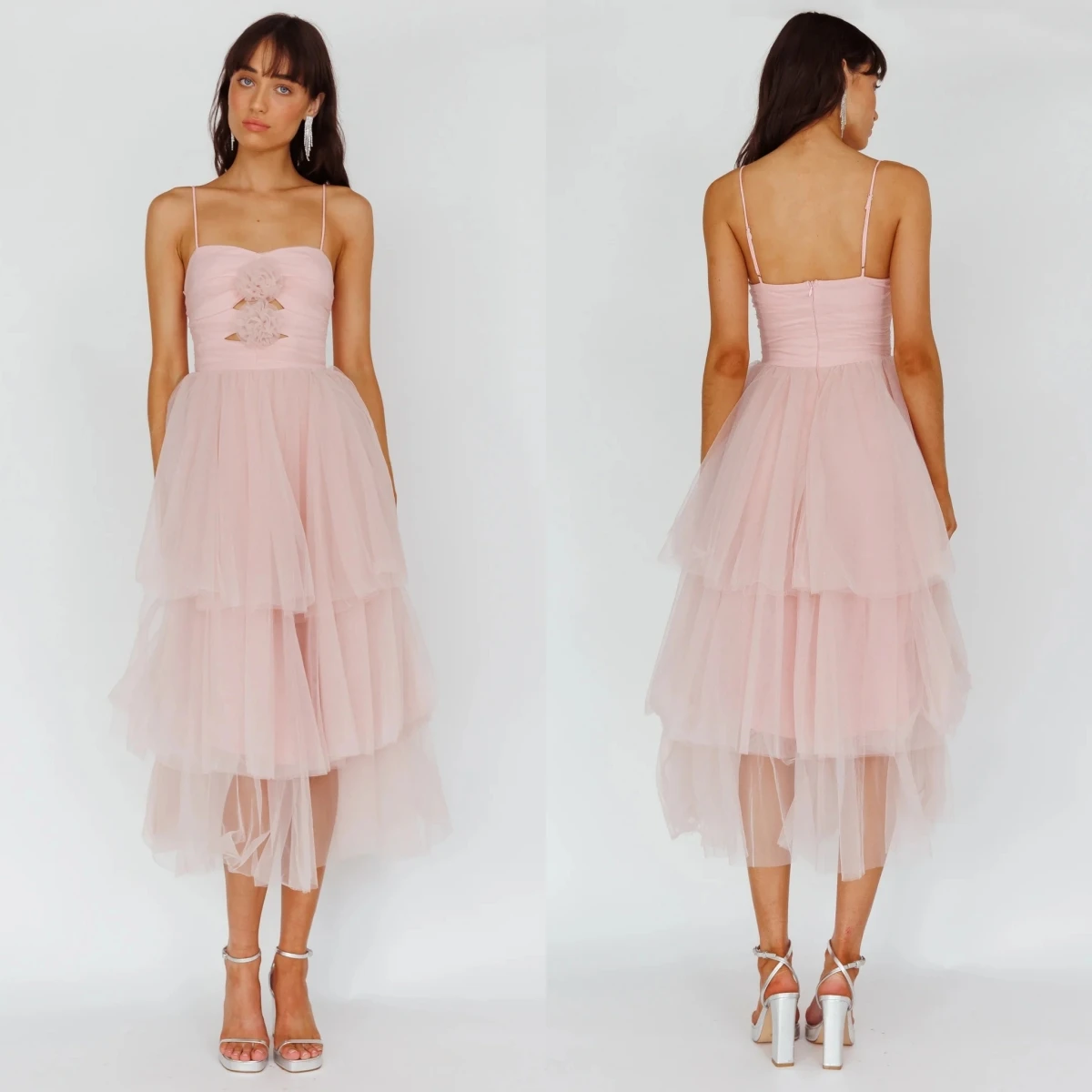 Short Wedding Dresses Spaghetti Strap A-Line Tulle Flowers Pleats Mid Calf Length Backless Robe Vestido De Noiva
Short Wedding Dresses Spaghetti Strap A-Line Tulle Flowers Pleats Mid Calf Length Backless Robe Vestido De Noiva
