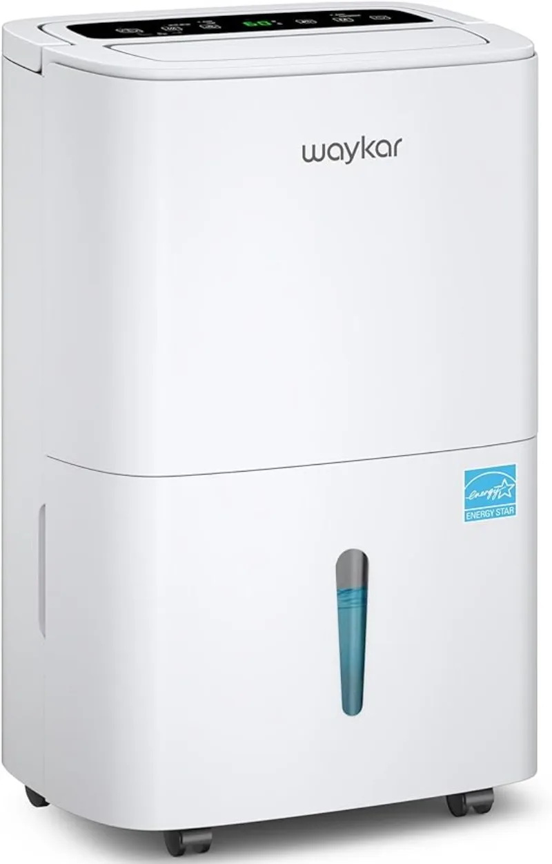Waykar 80 Pints Energy Star Dehumidifier for Spaces up to 5,000 Sq. Ft. for Home, Basements and Large Rooms with Drain Hose
Waykar 80 Pints Energy Star Dehumidifier for Spaces up to 5,000 Sq. Ft. for Home, Basements and Large Rooms with Drain Hose