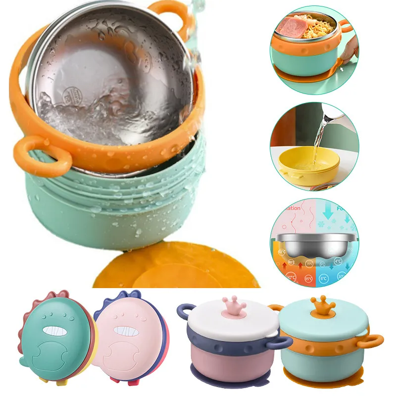 Stainless Steel Baby Bowl with Suction Base Thermal Insulation Bowl Dining Plate BPA-Free Baby Feeding Set Toddler Suction Bowls
Stainless Steel Baby Bowl with Suction Base Thermal Insulation Bowl Dining Plate BPA-Free Baby Feeding Set Toddler Suction Bowls