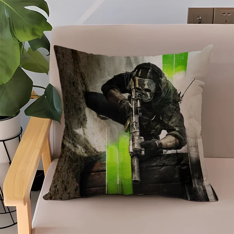 

Pillowcases Call of Duty Cushions Double-sided Printing Cushion Cover 50x50 Decorative Pillow Covers for Sofa 40x40 Short Plush