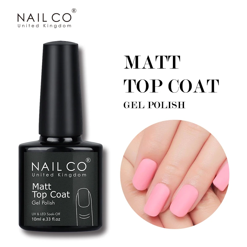 

NAILCO 10ml Matte Top Gel Nail Polish Matt Top Coat Top UV Gel Primer Base Nail Art Manicure Matt Transparent Varnishes Soak Off