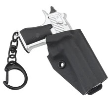 

Deagle Tactical Keychain Set Plastic 1:4 Mini Pistol Gun Holster Shape Weapon Key Ring Gift with Movable Lever and Magazine