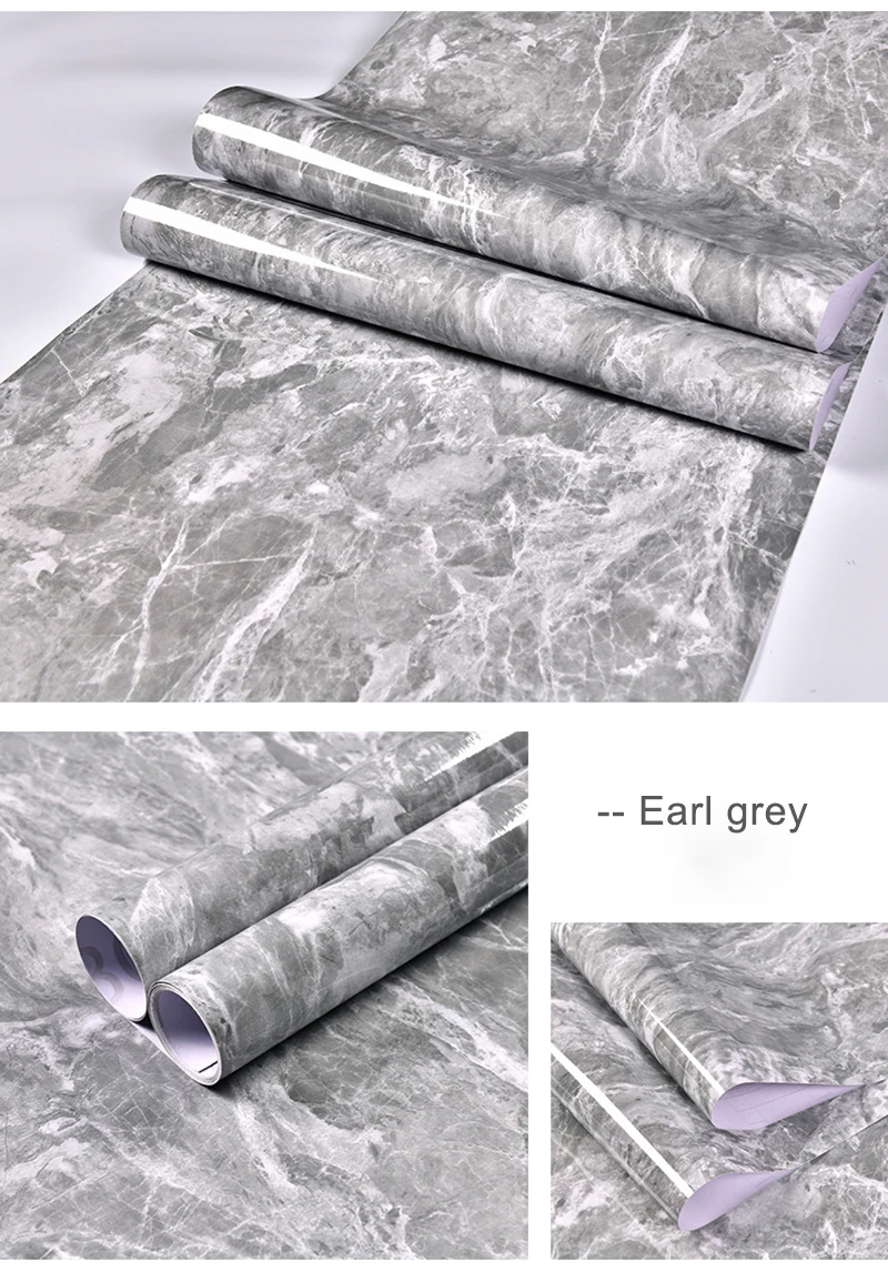 Waterproof Marble Vinyl Film Self Adhesive Wallpaper for Bathroom Kitchen Cupboard Countertops Contact Paper Home Decor Stickers Waterproof Marble Vinyl Film Self Adhesive Wallpaper for Bathroom Kitchen Cupboard Countertops Contact Paper Home Decor Stickers