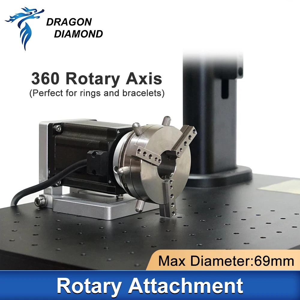 

Rotary Device Attachment Diameter 69mm Fixture Gripper Three Chuck Rotary Expansion Axis for Fiber Laser Marking Machine