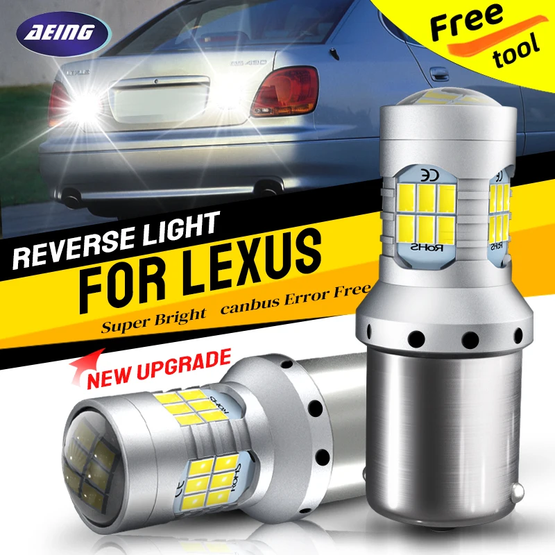

2pcs LED Reverse Light Blub Backup Lamp P21W BA15S 1156 Canbus No Error For For Lexus GS300 GS430 EU Car Models LFA 2010-2012