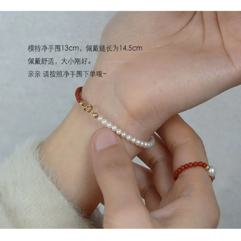 Contrasting Design Vintage Red Cinnabar Bracelet Female Fate Year Lucky Gift for Best Friend Shell Imitation Pearl Hand Jewelry
Contrasting Design Vintage Red Cinnabar Bracelet Female Fate Year Lucky Gift for Best Friend Shell Imitation Pearl Hand Jewelry