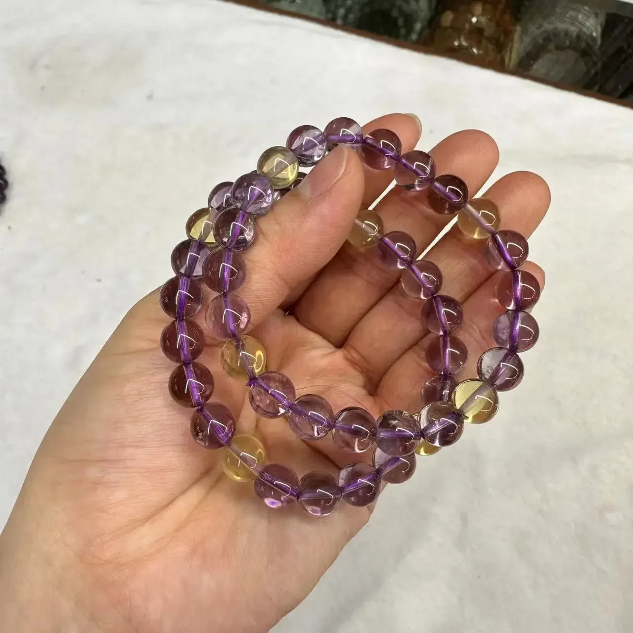 AAA Natural Ametrine Stone Beads Charming Fashion Energy Bracelet Gemstone Jewelry Bangle for Woman for Gift Wholesale !
AAA Natural Ametrine Stone Beads Charming Fashion Energy Bracelet Gemstone Jewelry Bangle for Woman for Gift Wholesale !